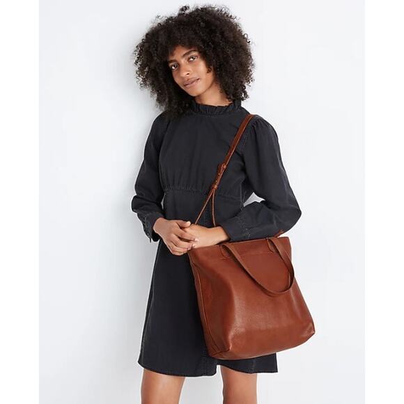 Madewell Handbags - MADEWELL The Zip-Top Medium Transport Tote Brown English Saddle One Size NWT